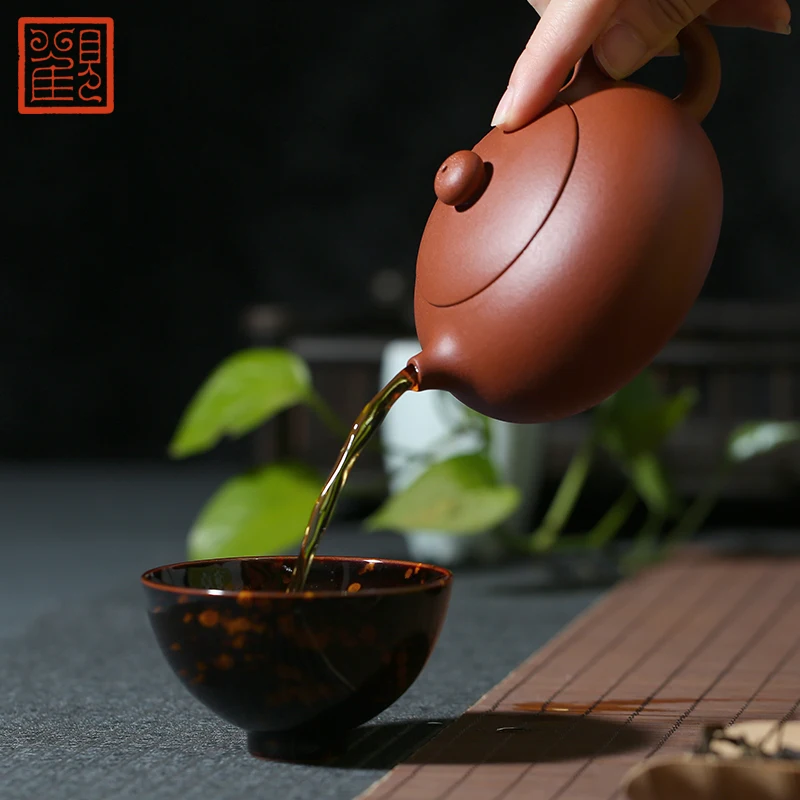 

★Guanfu Museum Yixing purple clay teapot Handmade Large Capacity purple clay teapot jiangpo clay Dahongpao Xishi teapot