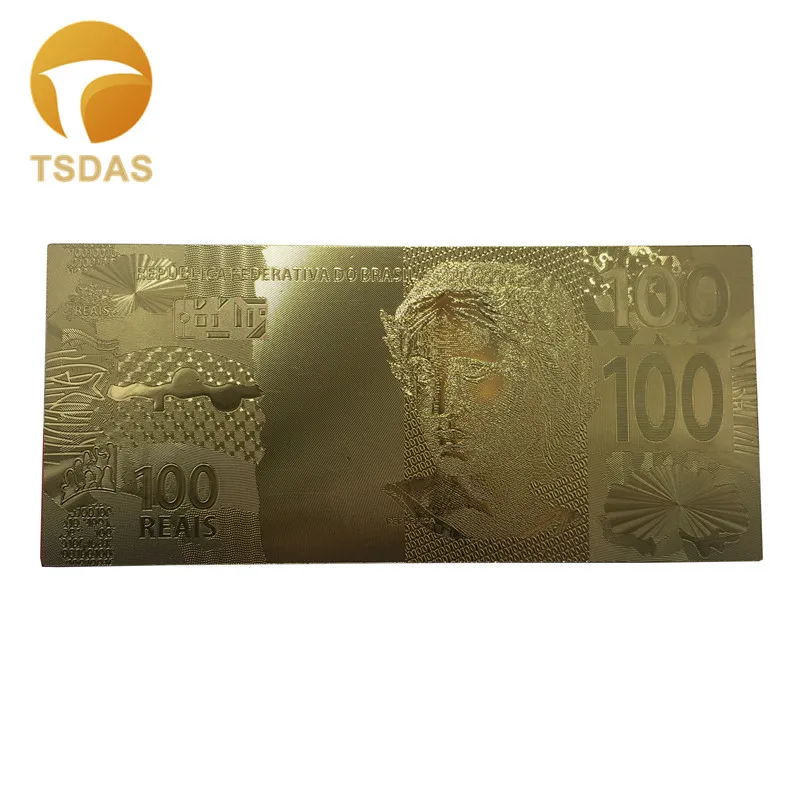 Сувениры подарки Позолоченные водонепроницаемые банкноты Выгравированные