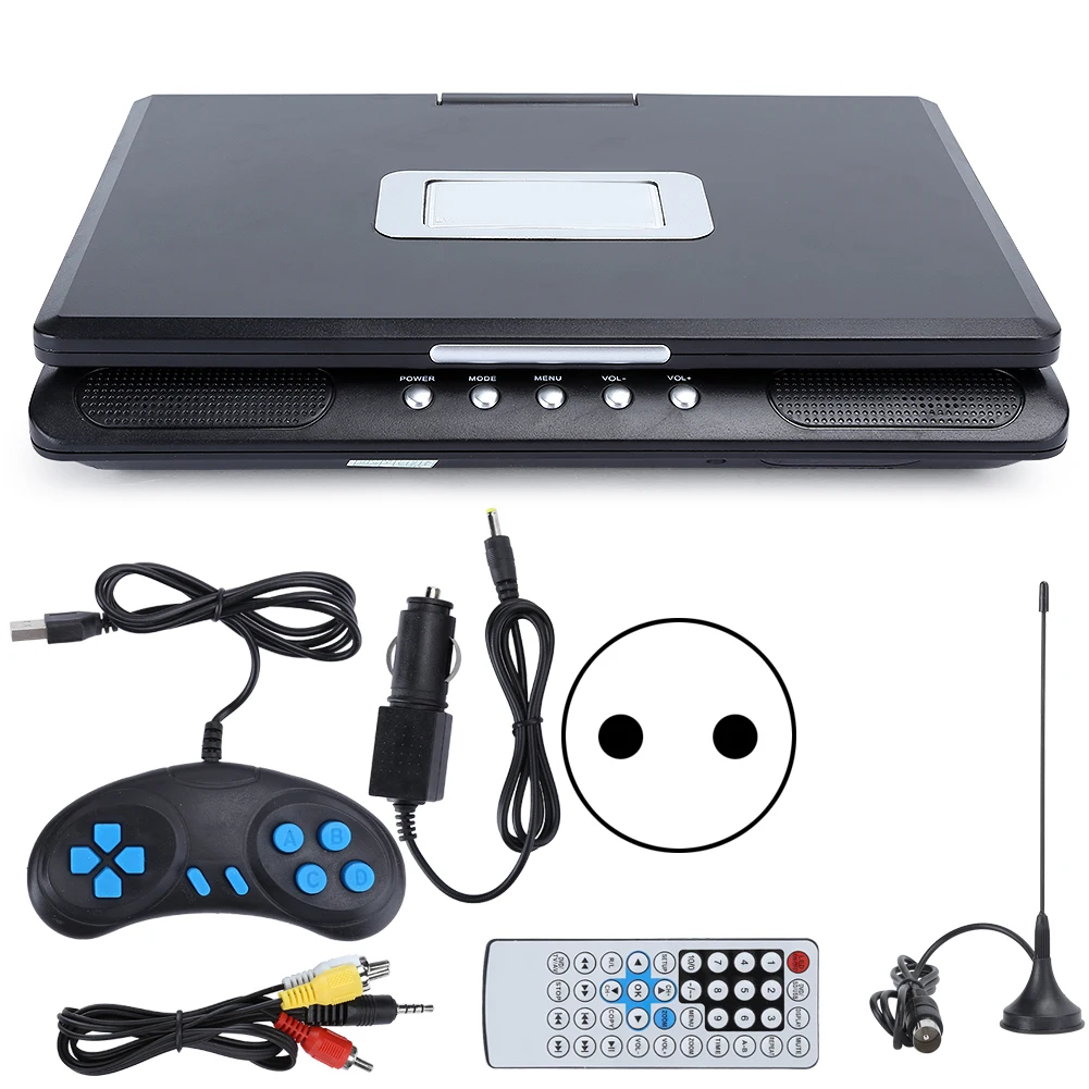 9 8 дюймовый портативный мобильный DVD-плеер с мини-ТВ проигрыватель высокой