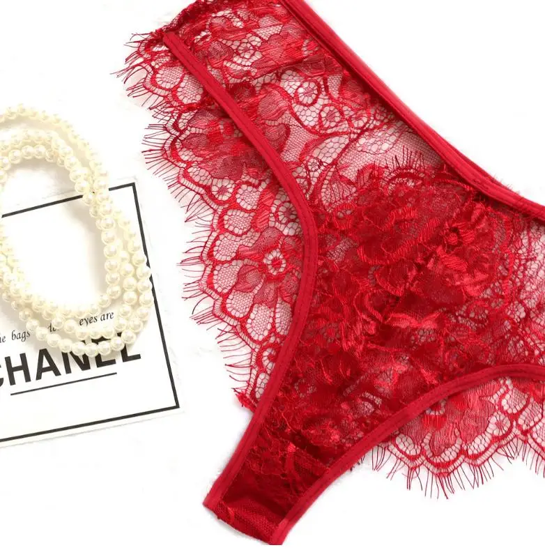 Комплект женского кружевного белья из 2 предметов откровенный бюстгальтер с