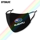 Маска черно-белая, с фильтрами, одноразовая, дышащая, водонепроницаемая, Пылезащитная, Логотип Subaru г.