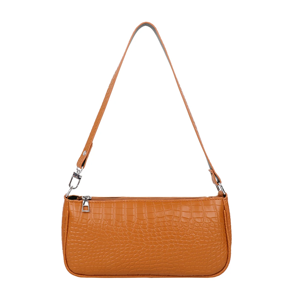 

Youth Ladies Simple Versatile Bag Fashion Stone Pattern Women Underarm Wristlet Leather Shoulder Bag Party Clutch