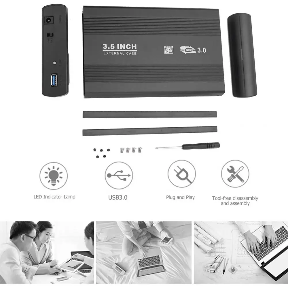 2 5-дюймовый usb 3 5/usb SATA HDD SSD бокс дюйма sata внешний корпус из алюминиевого сплава