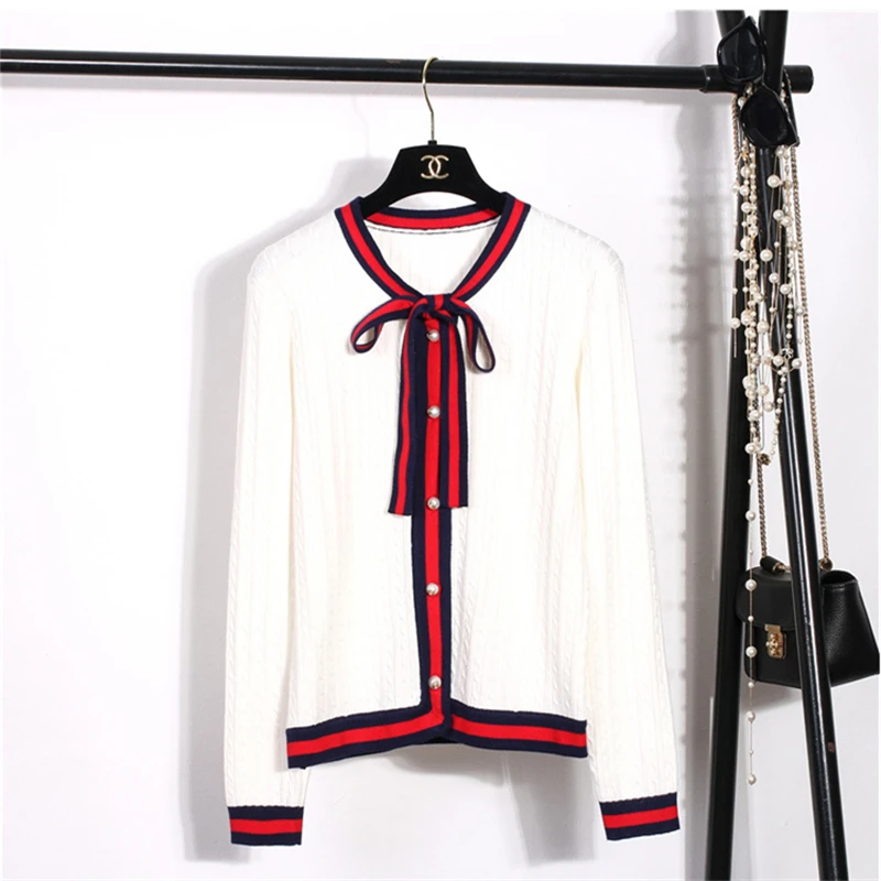 2019 весна осень модный новый свитер кардиган женский с длинными рукавами и