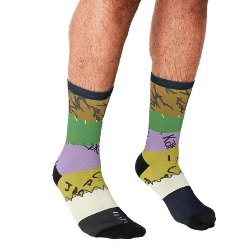 

2021 Funny Travis Scott Men's socks CATUS JACK Printed rock hip hop Men Happy Socks boys street style Crazy Socks for men