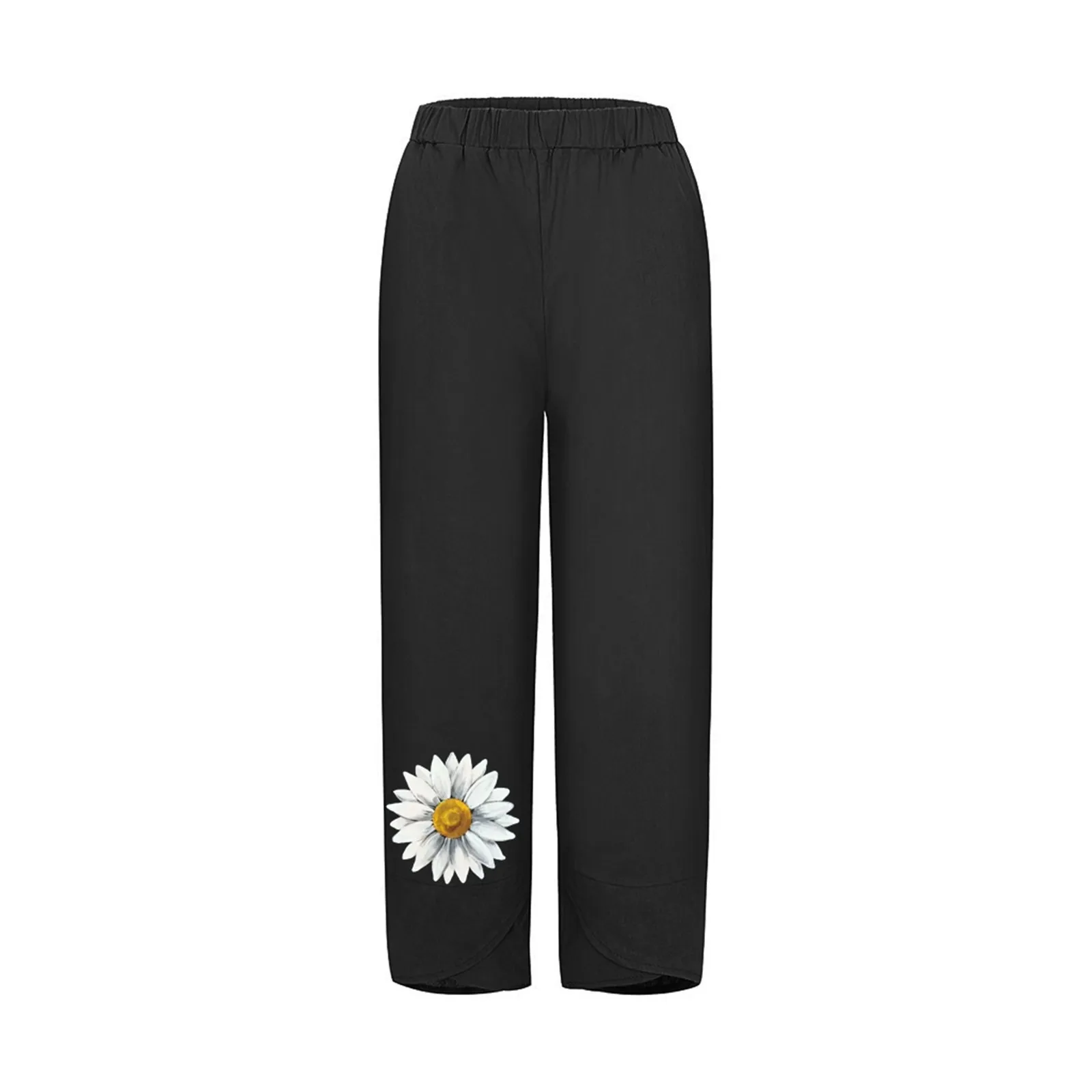 

Summer New Women's Pants Trousers Small Daisies Wide Leg Loose Pant Wide Leg Pants Loose Flower Print Trousers Ladies Pants