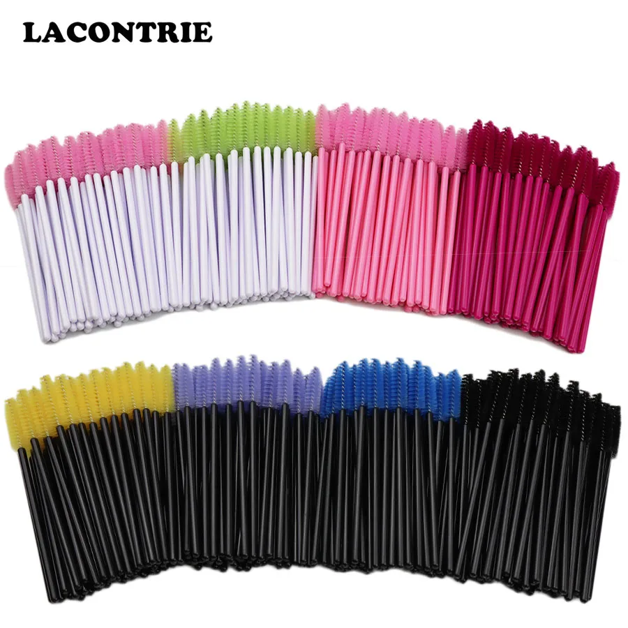 

100 PCS Eyelash Brush Comb Disposable Fiber New Spiral Brush Eyelash Extension Makeup Tools Designed For Eyelashes Brush Eyelash