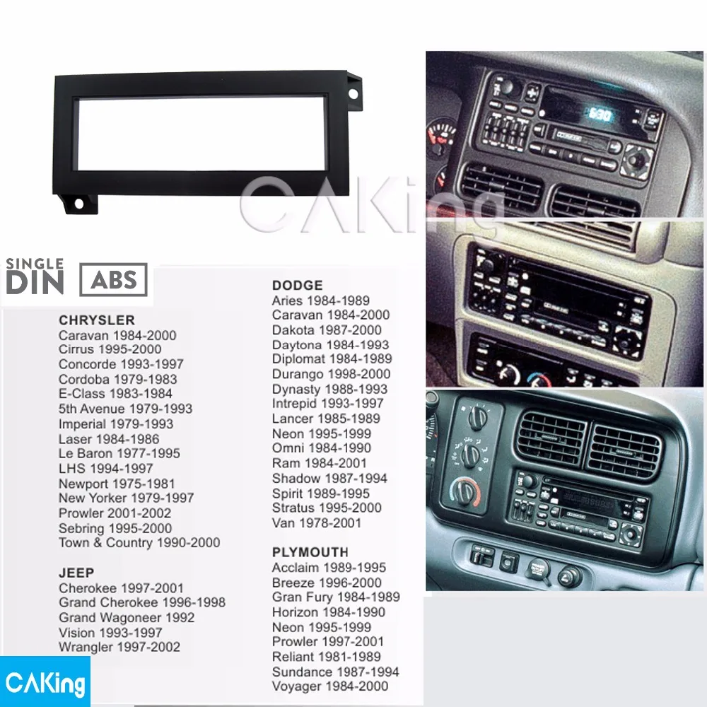 Однодиновая Автомобильная радиопанель Fascia Для CHRYSLER JEEP DODGE Dash Kit установочная