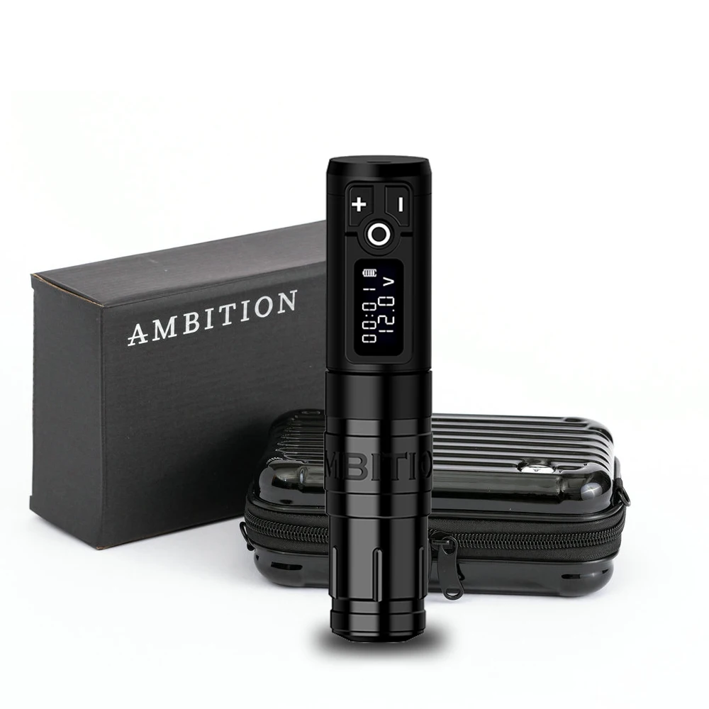 

AMBITION Storm Wand Wireless Tattoo Pen Machine Brushless DC Motor Fast Charging 1950 mAh Lithium Battery for Body Art