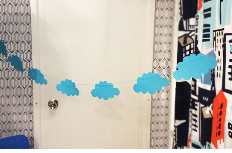 Детский душ нетканый баннер с облаками для вечеринки декорация крещением