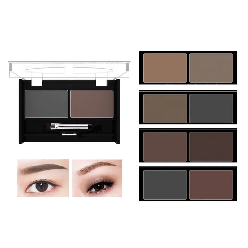 

MYG Eyebrow Powder 2 Colors Eye brow Powder Palette Makeup Waterproof and Smudge Proof With Eyebrow Brushes Inside Cosmetics