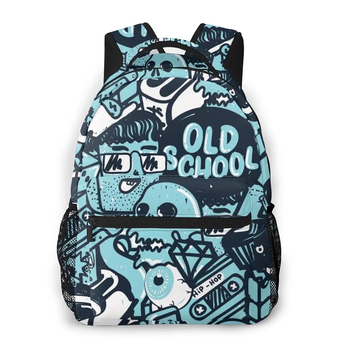 Детский школьный ранец в стиле хип хоп милый рюкзак с принтом граффити для