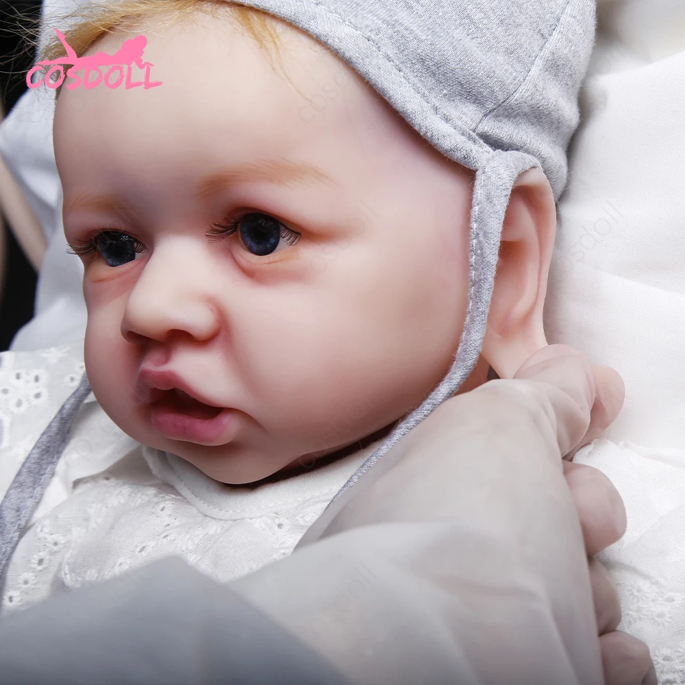 

Newest 57CM 4.7kg Reborn Baby Dolls Full silicone Open mouth for Children Toys Toddler solid Full Body Naughty Girl Reborn Doll