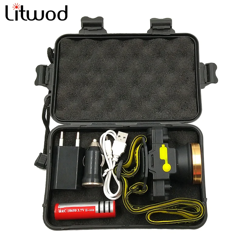 Налобный фонарь Litwod Z209010 светодиодный с ИК датчиком движения|Налобные LED-фонари| |