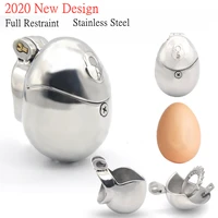 2020 stainless steel fully restraint male chastity devices with thorn ringscrotum ball stretchercock cagebdsm sex toy for men