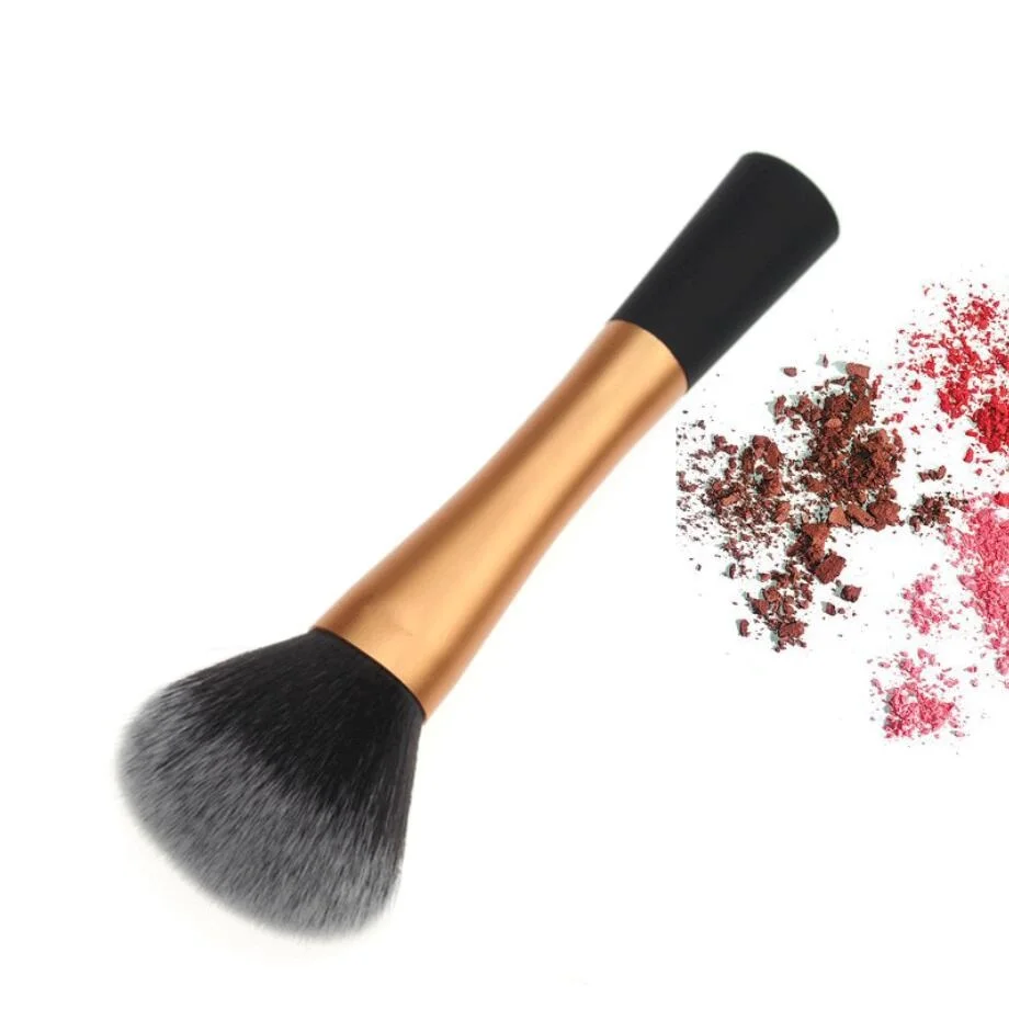 

1pc Professional blusher Makeup Brush big round Metal handle head loose Powder make up brushes drop shipping