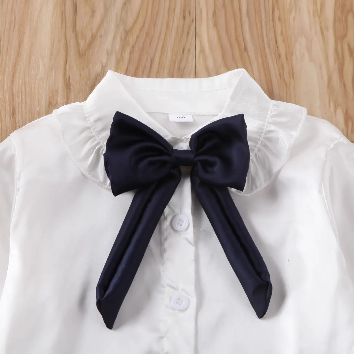 Элегантная одежда для девочек 2020 г. Платье маленьких топы с бантом +