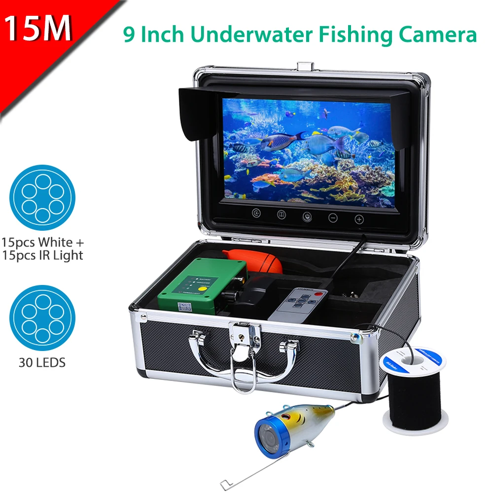 Comprar Eyoyo-Cámara De Pesca Submarina De 9 Pulgadas, Buscador De Peces De Vídeo Impermeable, Lámpara De Infrarrojos De Pesca, Buscador De Peces De Hielo