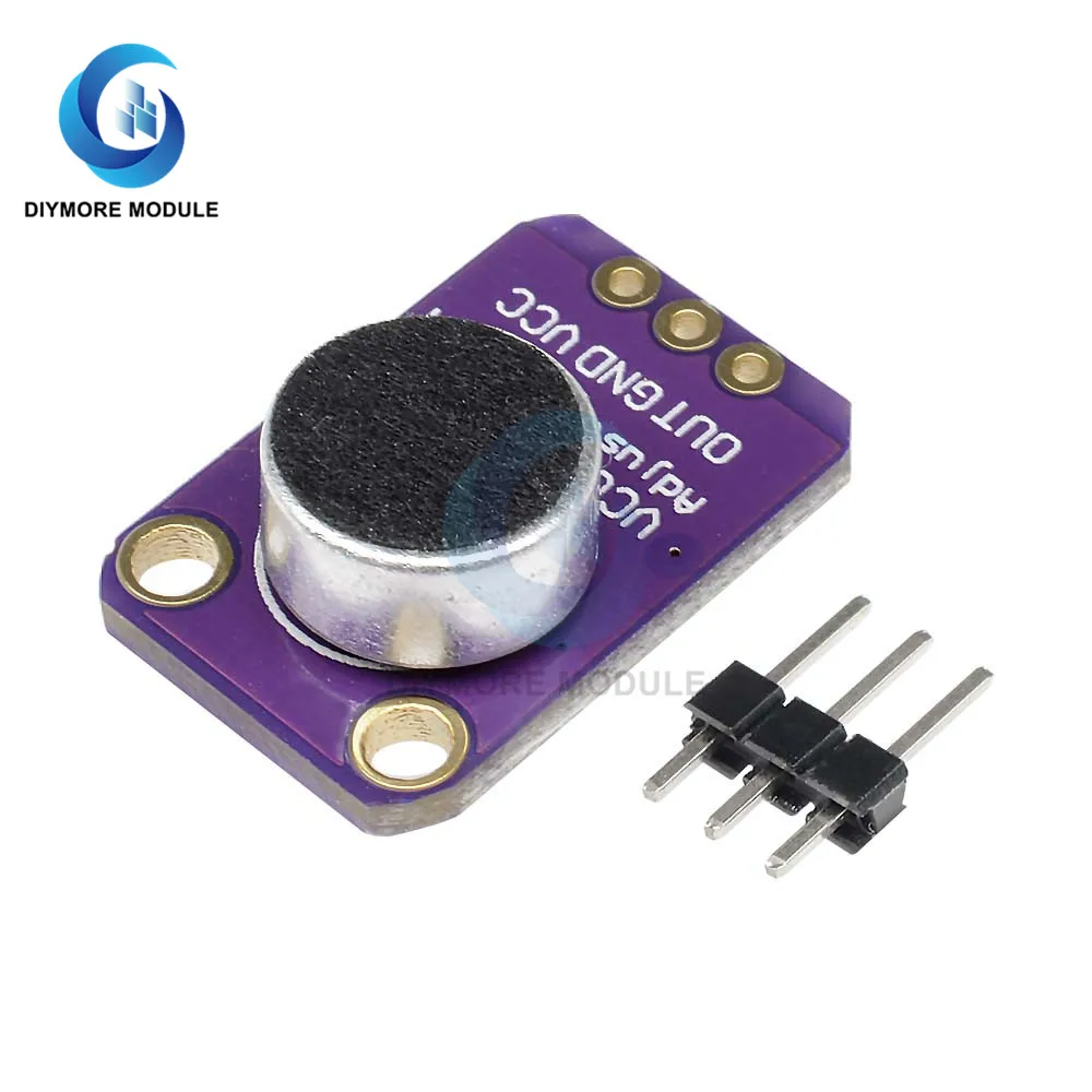 MAX4466 Microphone Amplifier Module Adjustable Gain OUT GND VCC DC 2.4-5V Premicrophone Amplifiers For Arduino | Электронные