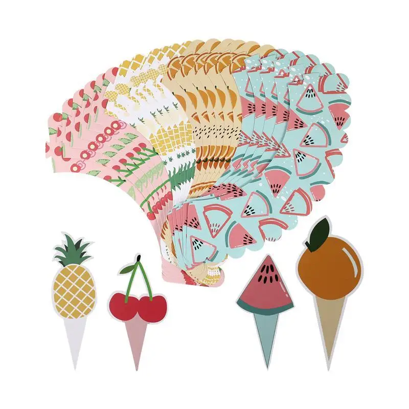

24 Sets Cake Baking Toppers Paper Cake Surrounding Edges