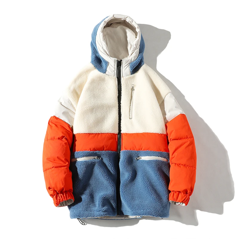 

BOLUBAO Trend Brand Men Patchwork Parkas 2021 New Men Fashion Casual Windbreaker Warm Thick Hooded Parka Jacket Male