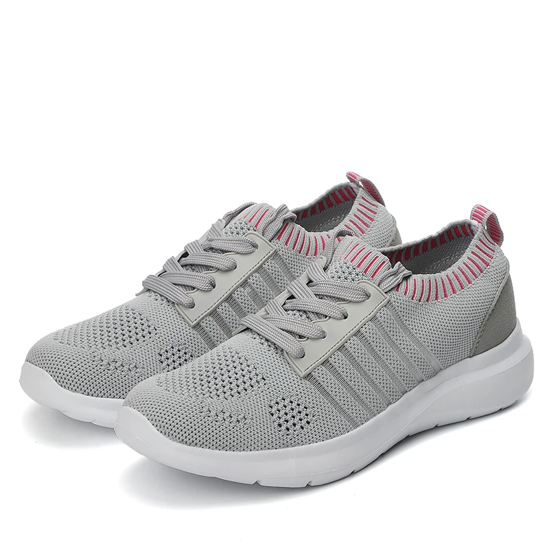 Женская обувь лето 2019 г. Новая сетчатая дышащая модные кроссовки на плоской