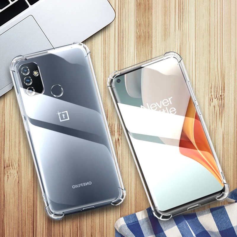

Подушка безопасности противоударный силиконовый чехол для Oneplus Nord N10 N100 5G NordN10 NordN100, фирменная мягкая и гибкая прозрачная задняя крышка из ТП...