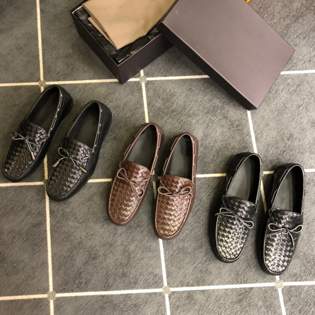 

Men's Leisure Original Calf Hand Woven Goodyear Handmade! All Leather Insole