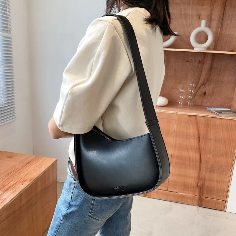 

Small PU Leather Solid Color Crossbody Bag for Women 2021 Luxury Travel Shoulder Handbags and Purses