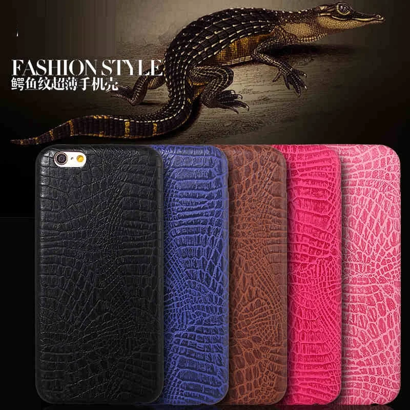 For Iphone X 6 6s 7 8 Plus Case Leather Croco Grain Style Luxury Cover Skin Thin Full Protector Man Slim Cases Back Protective |