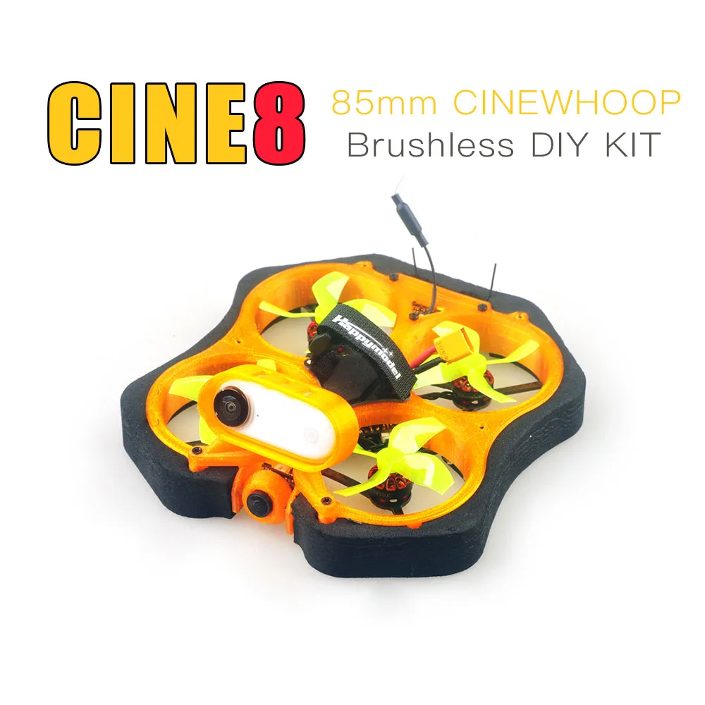 

Комплект для сборки дрона Happymodel CINE8 CRAZYBEE F4 V3.1 12A 400 МВт Caddx ANT 1200TVL EX1202.5 KV8000 2-3S 85 мм бесколлекторный Cinewhoop FPV