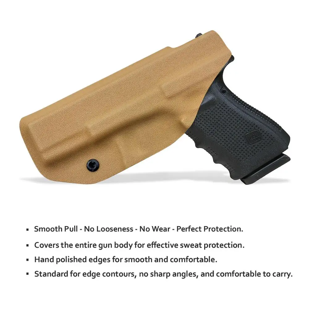 BBF Make IWB Тактический KYDEX пистолет кобура Glock 19 17 25 26 27 28 43 22 23 31 32 Внутри Скрытого Ношения кейс для пистолета аксессуары