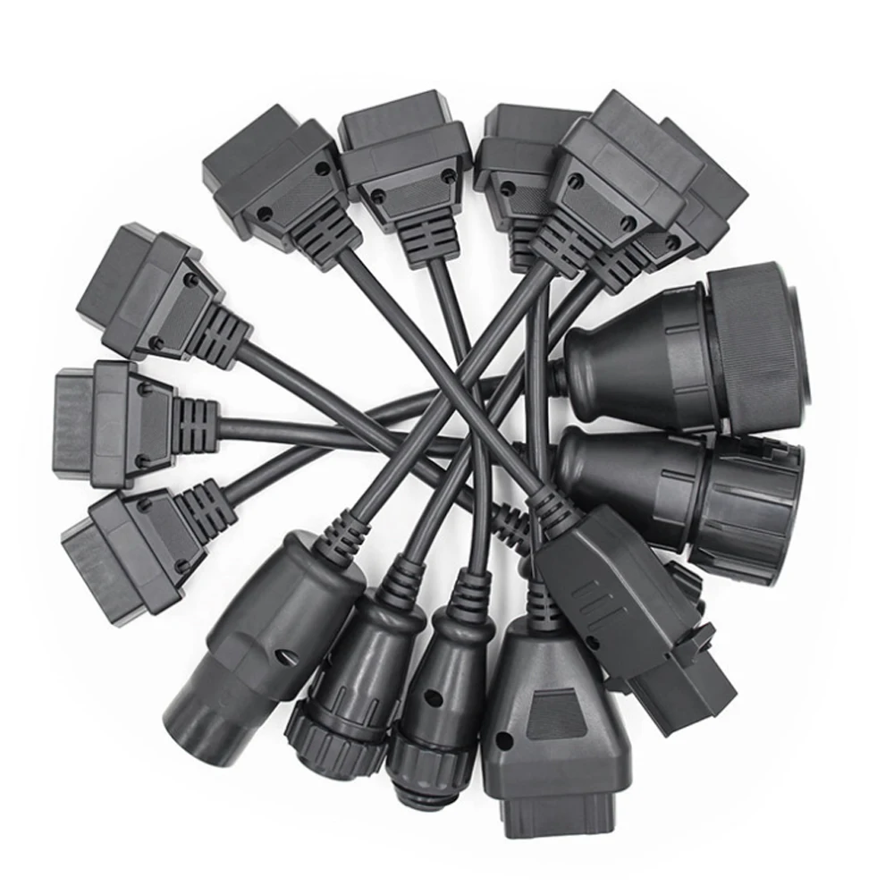 Полный комплект 8 кабелей для грузовиков OBD2 Диагностический Инструмент OBD OBDII 2