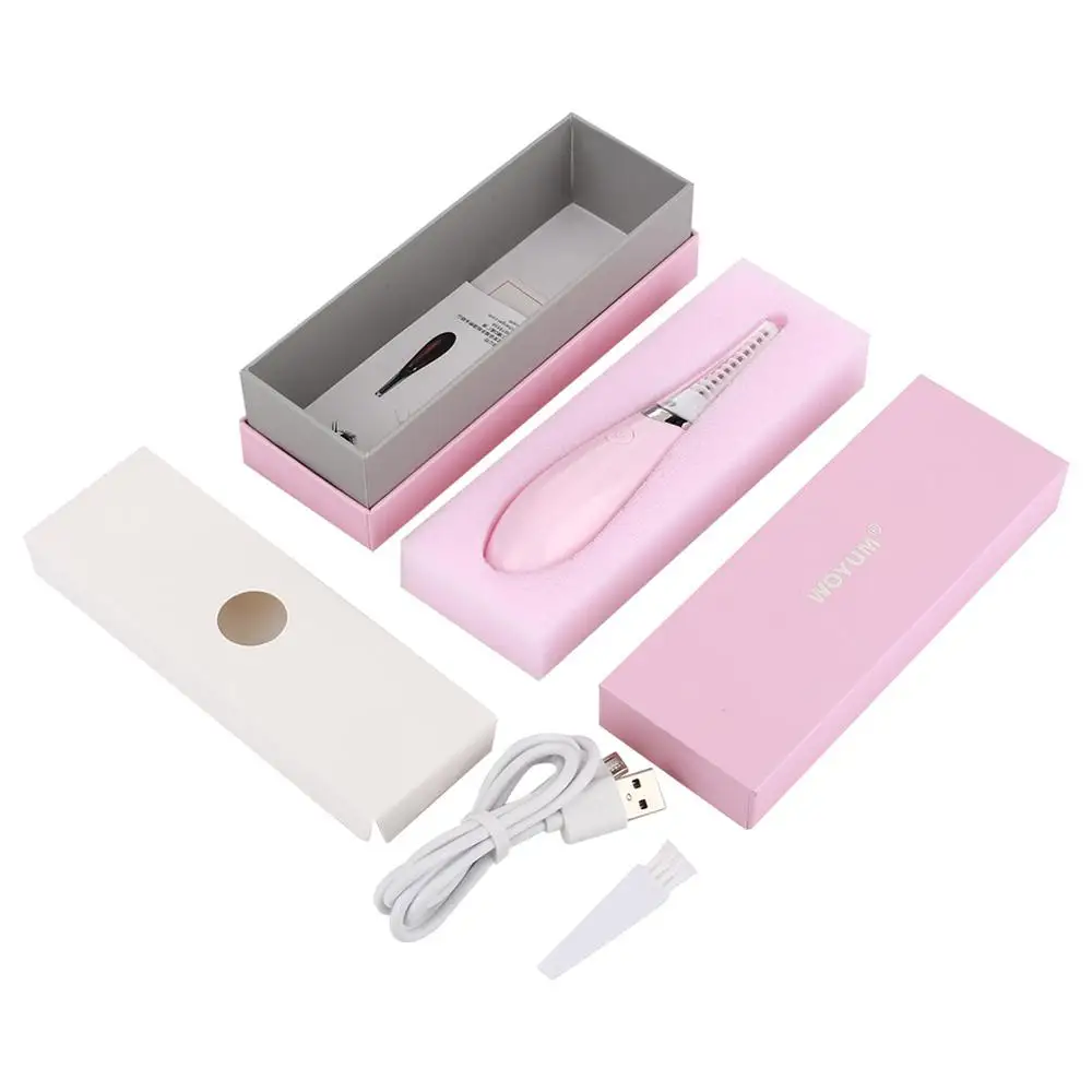 Pink Электрический Подогрев ресниц долговечное устройство красоты USB Перезаряжаемый электрический утюг для завивки ресниц - Цвет: Pink