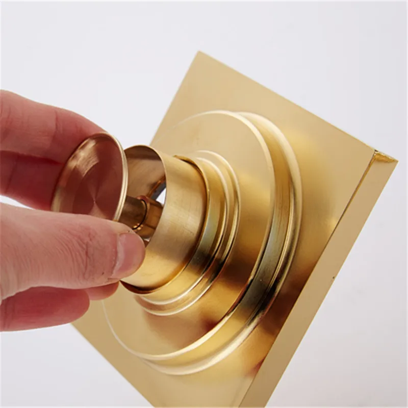 Напольный слив WZLY евро золотой Латунный Слив для душа 10 х10 ванной комнаты дома