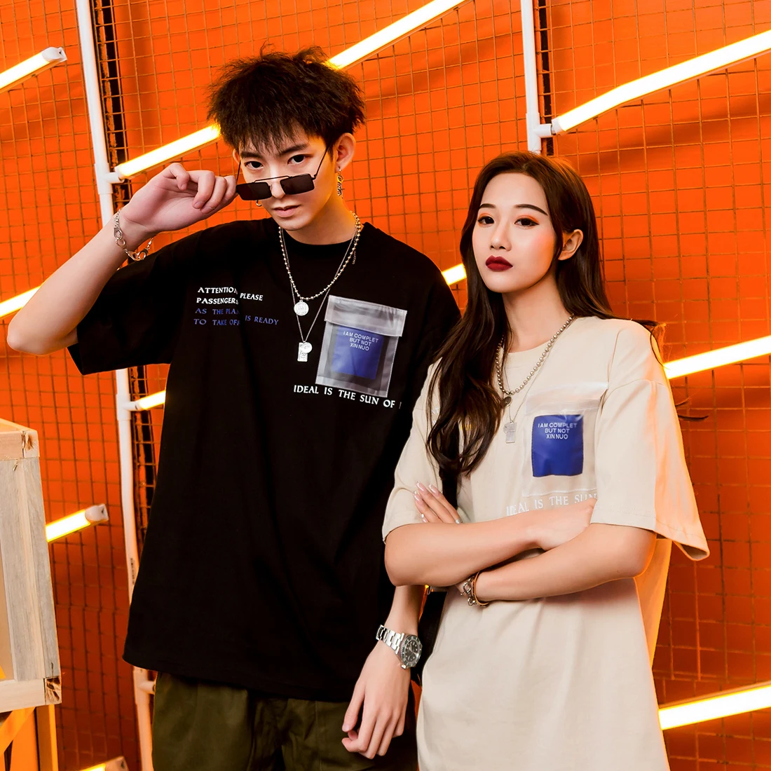 Aelfric Eden японский стиль прозрачный карман с буквенным принтом повседневные