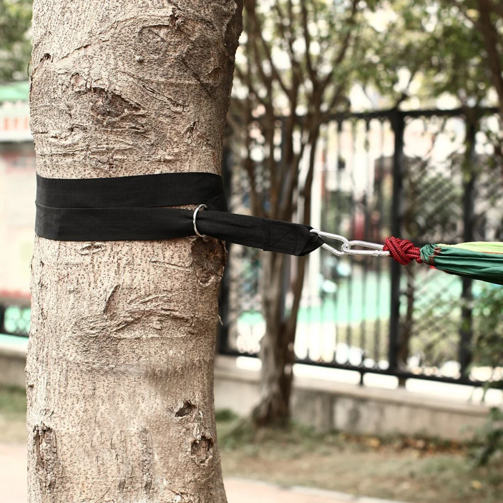 

2PCS 300*4CM Hammock Tree Straps Lightweight Nylon Hammock Tree Hanging Straps with Carabiner Hooks