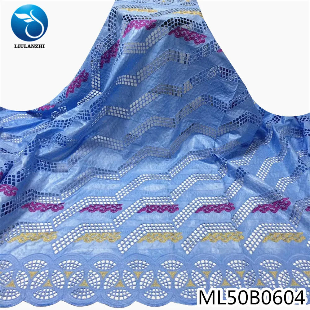 

LIULANZHI bazin 5 yards black fabric sewing for dress african jacquard embroidery hole 5 yards bazin ML50B06