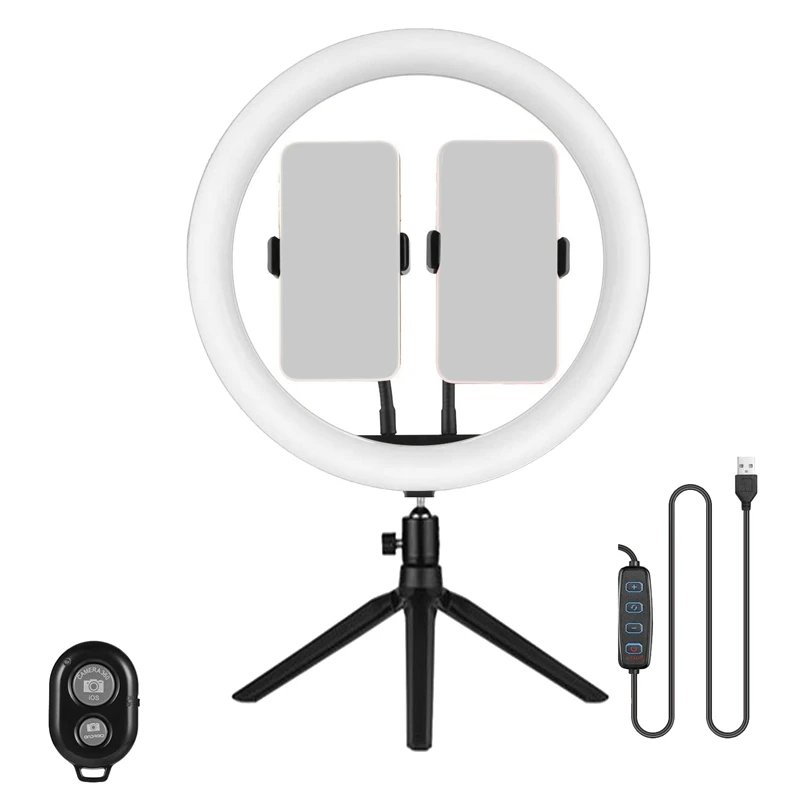 12 дюймовый кольцевой светильник Live селфи кольцо с Настольный регулируемый
