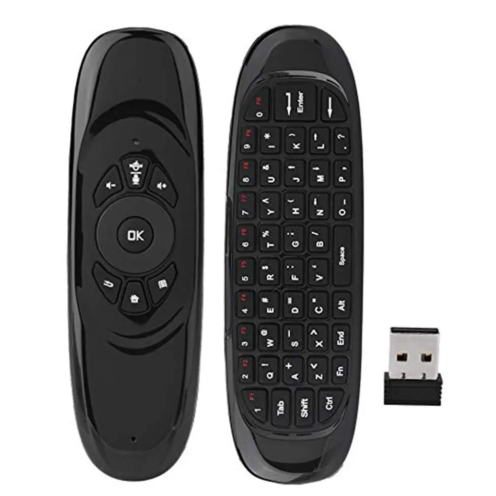 

C120 Multi-Language Version Wireless Air Mouse Mini Keyboard Mouse Somatosensory Gyroscope Double-Sided Remote Control