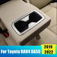 abs car rear seat water cup holder decorative cover water bowl frame for toyota rav4 2019 2020 2021 2022 rav 4 xa50 accessories
