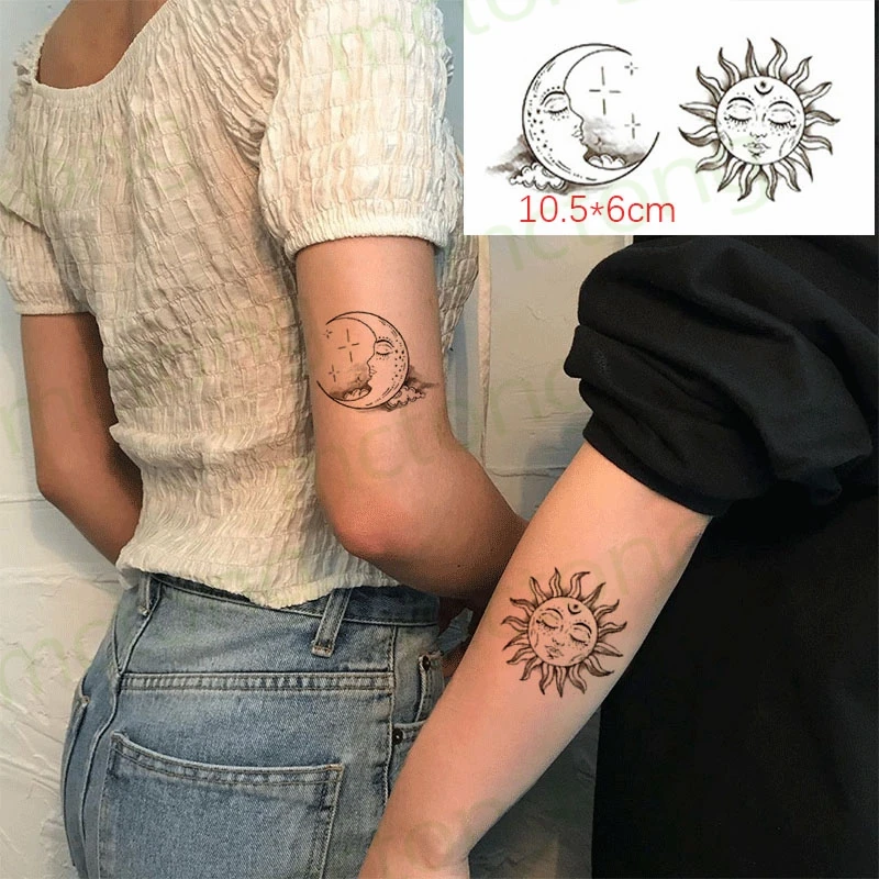 

Waterproof Temporary Tattoo Sticker Gun Love Star Letter Totem Body Art Flash Tatoo Wrist Leg Neck Fake Tatto for Woman Men