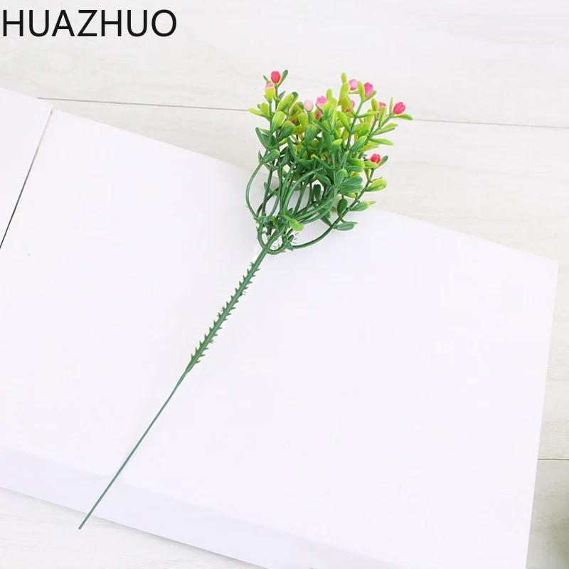 

Party Wedding Decoration Milan Artificial Flowers Plastic Fake Flower Branch for Home Garden Festival Supplies Floral Plants