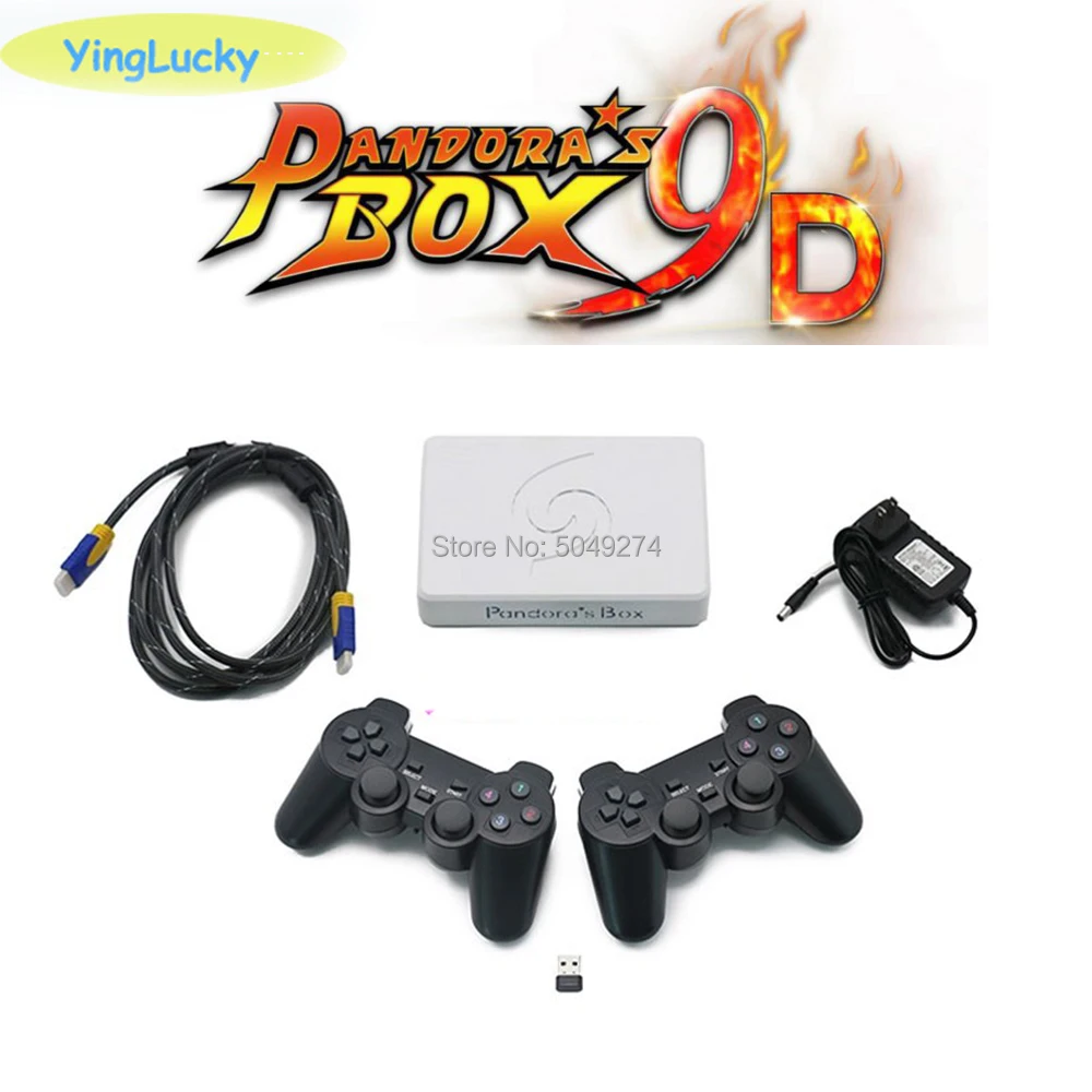 arcade  game Pandora Box 9D 2500 in 1 Motherboard 2 Wired Gamepad players and wireless Gamepad set Usb connect joypad Tekke 3