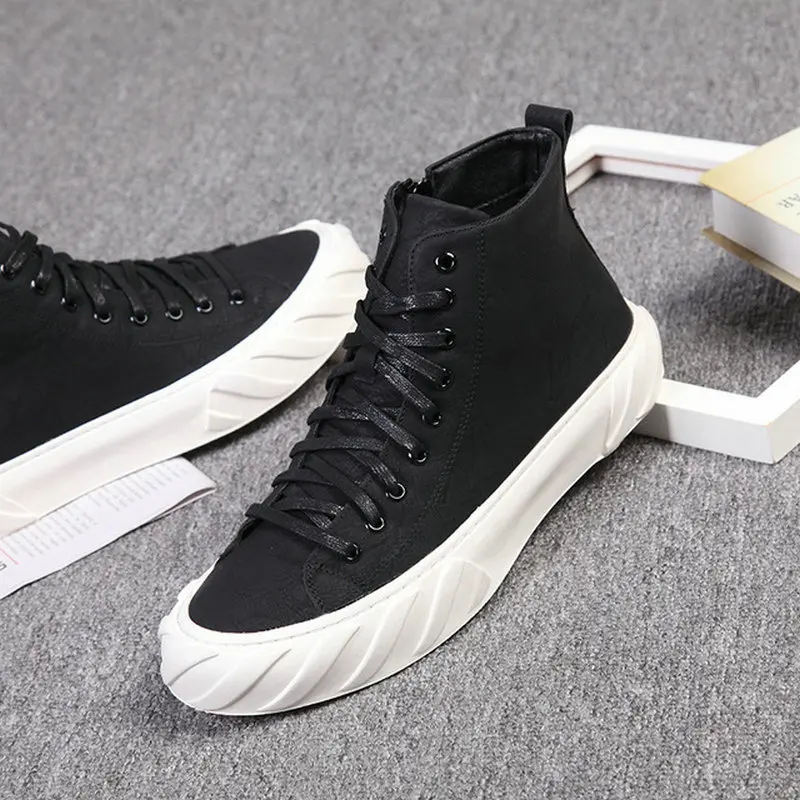 Мужская удобная повседневная обувь в стиле хип-хоп черного цвета Новинка Модная