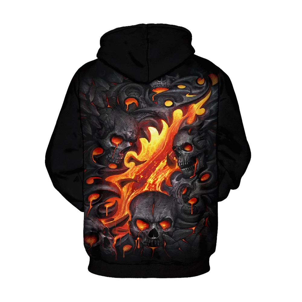 

2021 Skull Hoodie Men's Boy Hooded Ms. Girl Sweatshirt Full Print 3D Skull Hip Hop Street Wearing Pullover Hoodies Top 4LB3