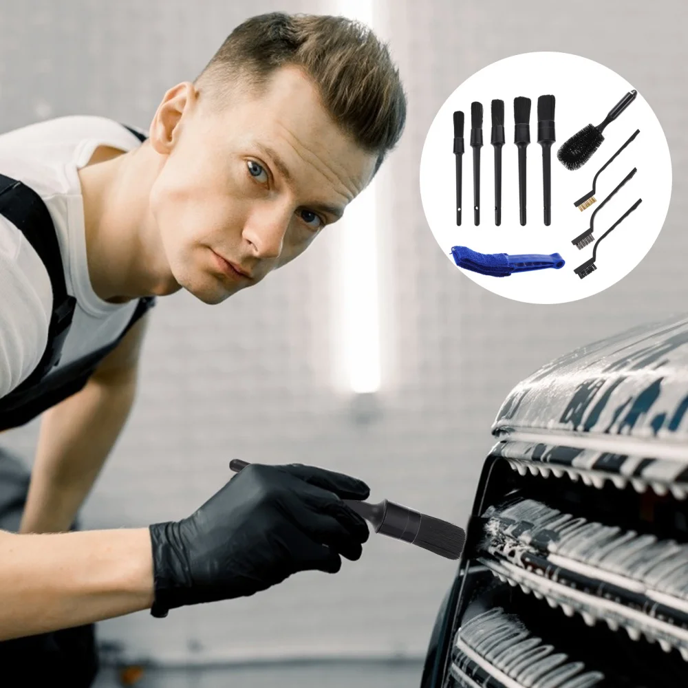 

10pcs Premium Wheel Tire Brush Automobile Wash Brush Detailing Brush Set