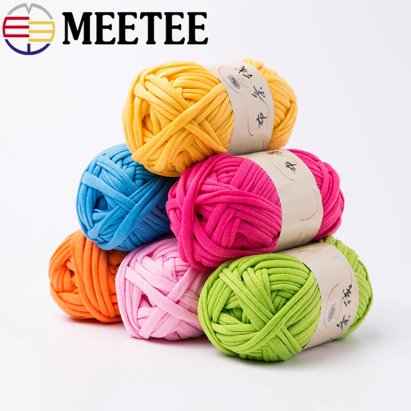 32 м 1 мяч Meetee 3 см сплошной цвет ткань нить лента для вязания крючком DIY Ручная