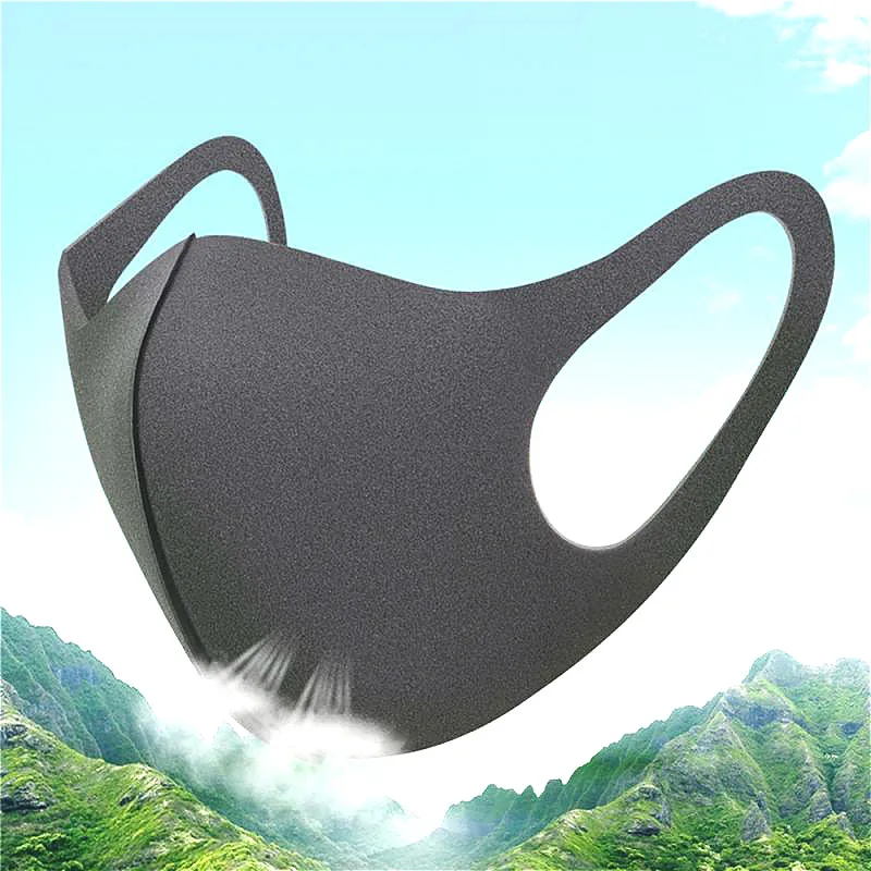 Модная хлопковая маска для губ черный против дымки пыли моющиеся многоразовые