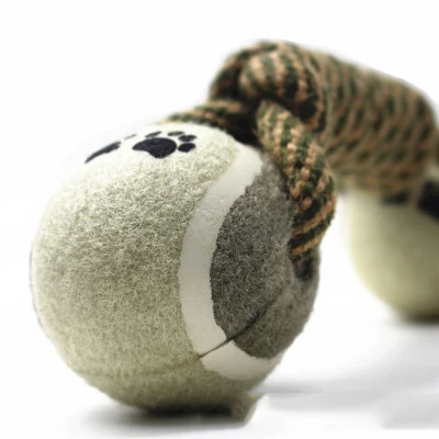 

Cotton rope tennis dumbbell dog toy molar dog rope knot smart dog toys interactive
